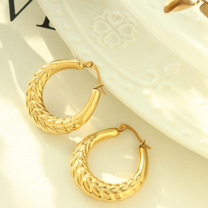 Twist Hoop Earrings for Women Girls Gold Geometric Ear Jewelry Gifts