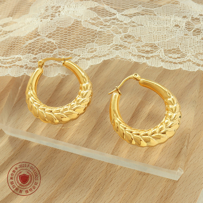 Twist Hoop Earrings for Women Girls Gold Geometric Ear Jewelry Gifts
