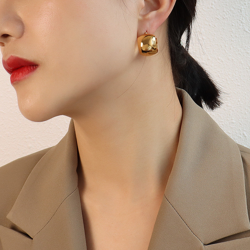 Gold Silver Color Round Ball Earrings Hollow Geometric Earrings for Women Circle Minimalist Hoop Earrings