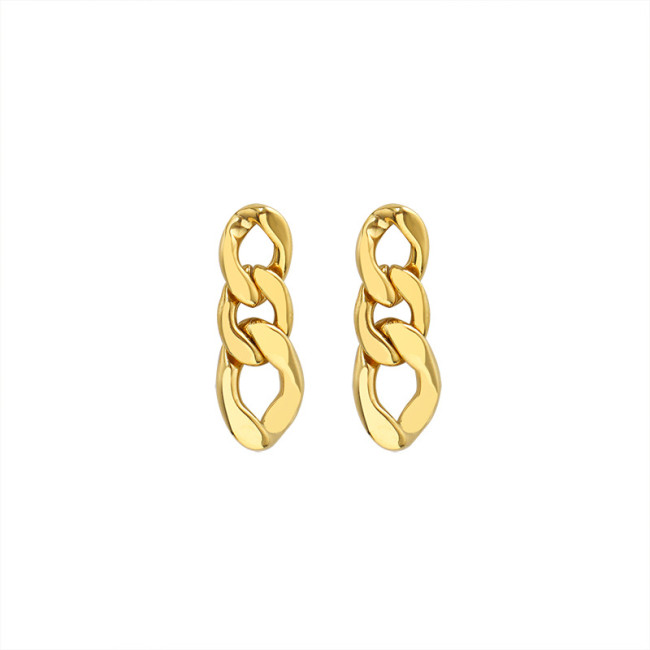 Korean Fashion Dangle Earrings For Women 2022 Charm Pendant Long Geometric Drop Earring Punk Style Thick Link Chain Jewelry Gift