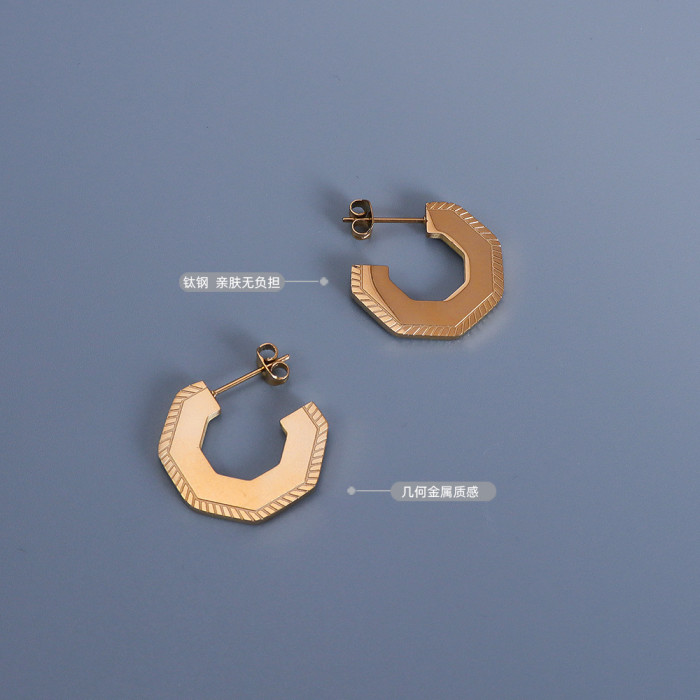 Gold Color Hoop Earring for Women Earrings New Fashion Jewelry Model