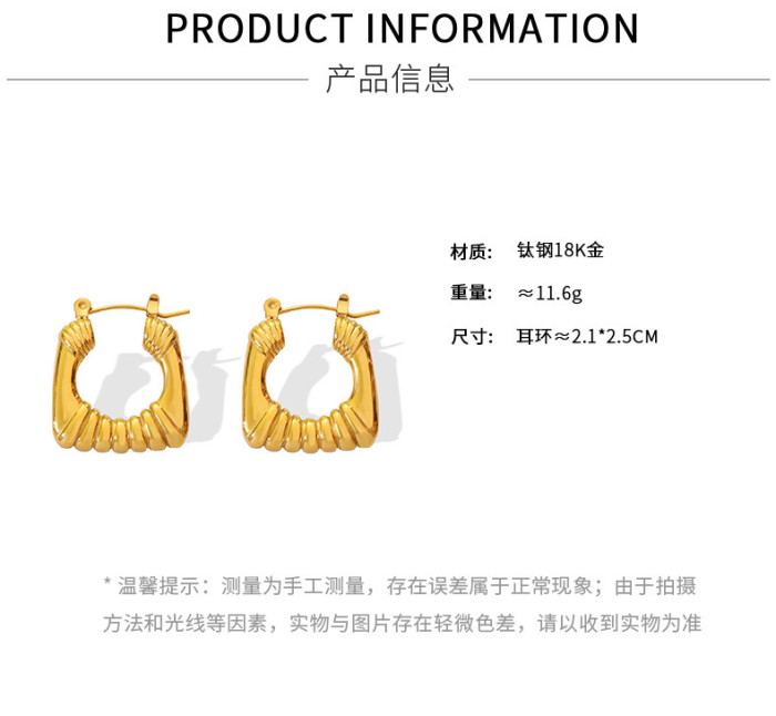 Gold Silver Color Small Hoop Earrings Thread 2022 Trend Fashion Women Simple Hoop Earrings Model
