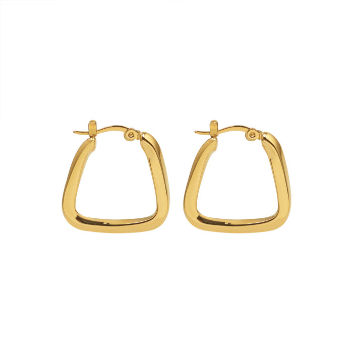 Jewelry Fashion Square Geometric Hoop Earrings Charm Metal Women Earrings
