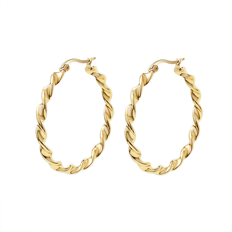 Fashion Distortion Interweave Twist Metal Circle Geometric Round Hoop Earrings for Women Accessories Retro Party Jewelry