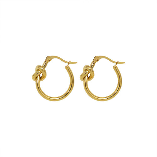 Trendy Metal Hoop Earring for Woman Vintage Knot Circle Korean Statement Earrings Accessories Unique Punk Jewelry