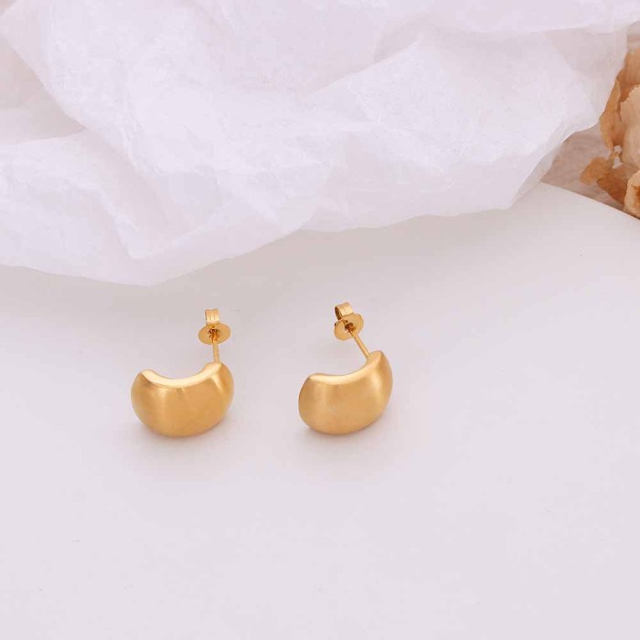 Gold Color Round Ball Earrings Hollow Geometric Earrings for Women Circle Minimalist Hoop Earrings