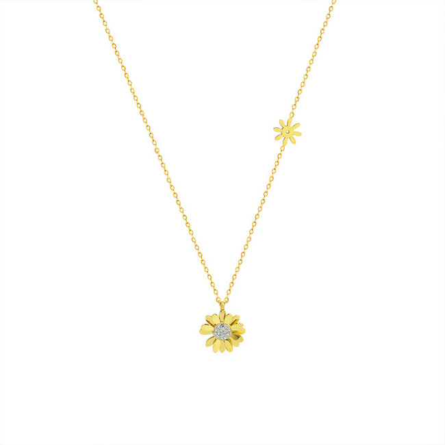 Romantic Daisy Necklace for Women Pendant Designer Creativity Jewelry Chains High Quality Micro Inlaid AAA Zircon Supernatural