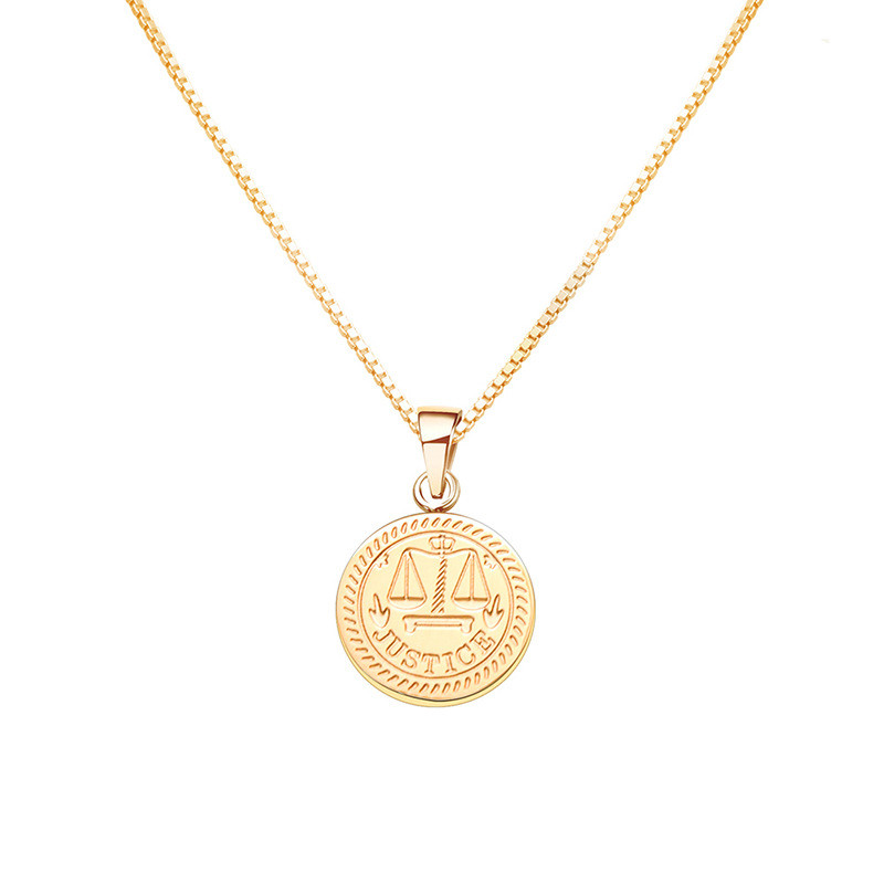 Creative Justice Balance Scales Necklaces Pendants For Men Unique Judge Jewelry Gift Gold Chain Stainless Steel Necklace