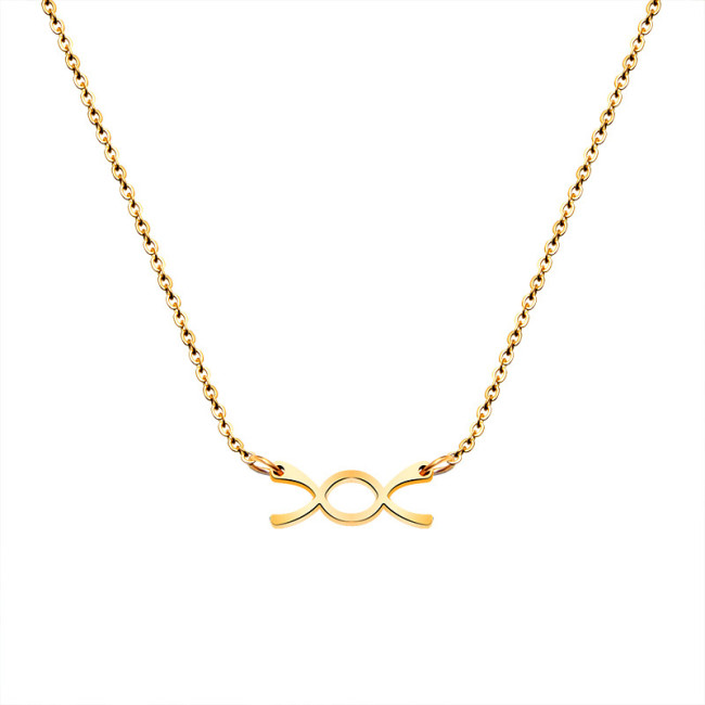 Eternal Xo Loop Bow Pendant Necklaces Women Fine Jewelry Necklace Accessories
