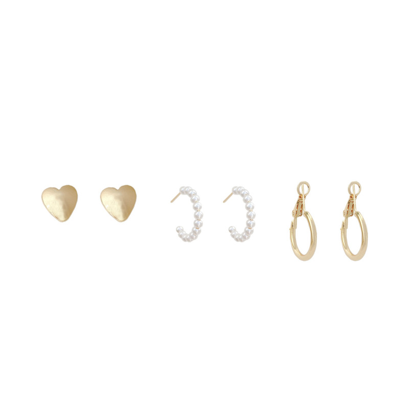 Women Elegant White Pearl Round Circle Hoop Earring Oversize Pearl Geometric Ear Rings Fashion Jewelry