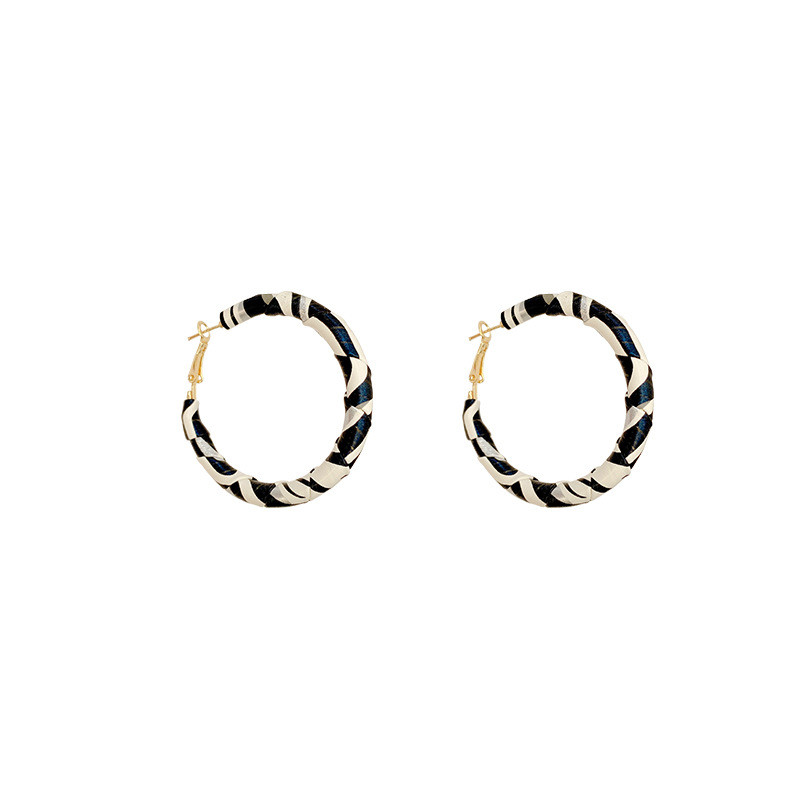 Zebra Hoop Earrings New Design Fashion Jewelry Hot Selling Vintage Acrylic Earrings For Girl Women Gift