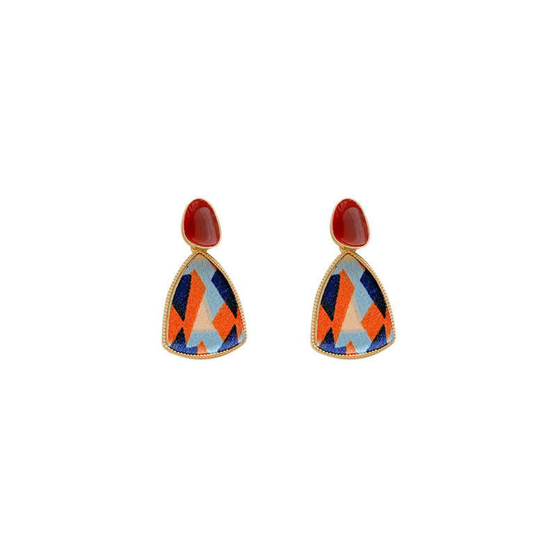 Acrylic Big Dangle Drop Earring For Women Boho Mulit Color Geometry Acetate Earrings Statement Fashion Jewelry