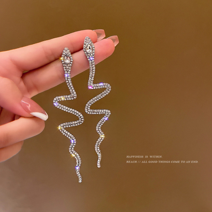 Trendy Vintage Big Snake Shape Dangle Earrings For Women Girl Retro Drop Earrings Cute Small Object Earring Jewelry Gifts