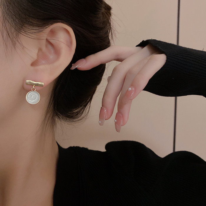 White Pearl Earrings For Women Enamel Earrings Boho Style Jewelry Earrings Hot Trendy Mothers' Gift  4428