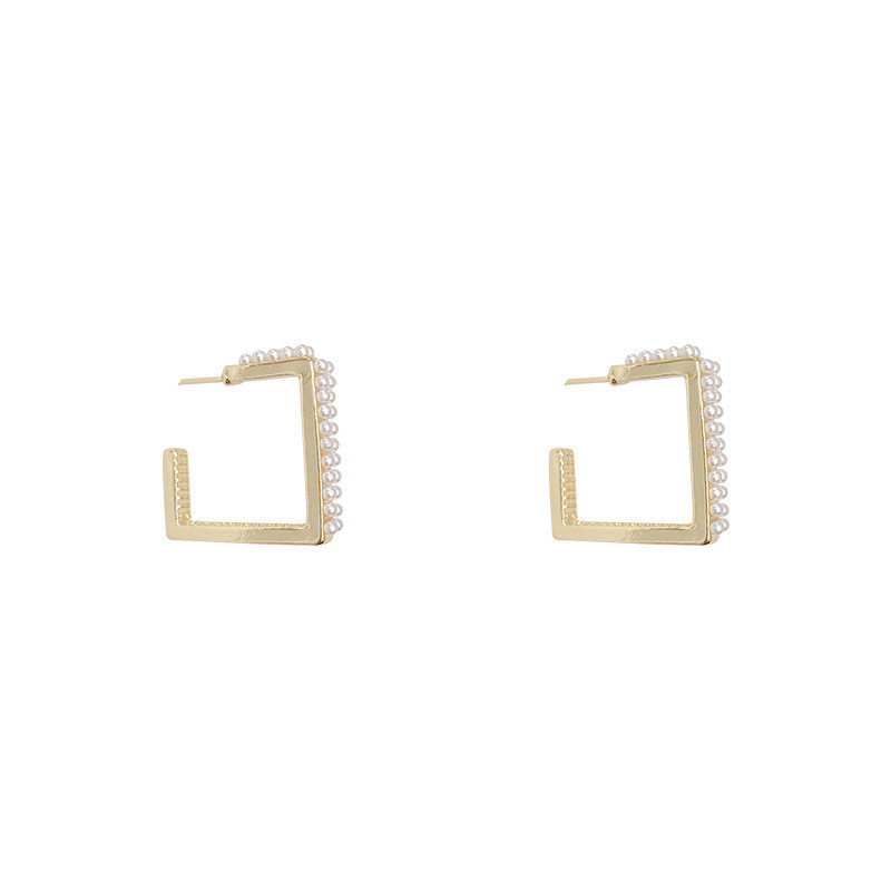 Heart Round Square Waterdrop Pendant Earrings For Women Wedding Geometric White Pearls Earring Jewelry Gift