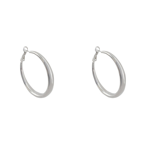 Bold Silver Hoop Earrings For Women Men Thicker Than Normal Round Circle Earrings Hoops Ear Rings Earings Jewelry