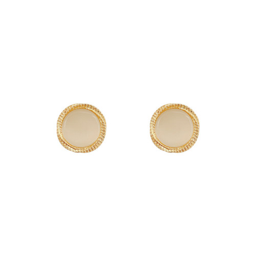 Elegant and Exquisite Opal Circle Stud Earrings For Woman Luxury Classic Jewelry Luxury Party Girl's Unusual Earring