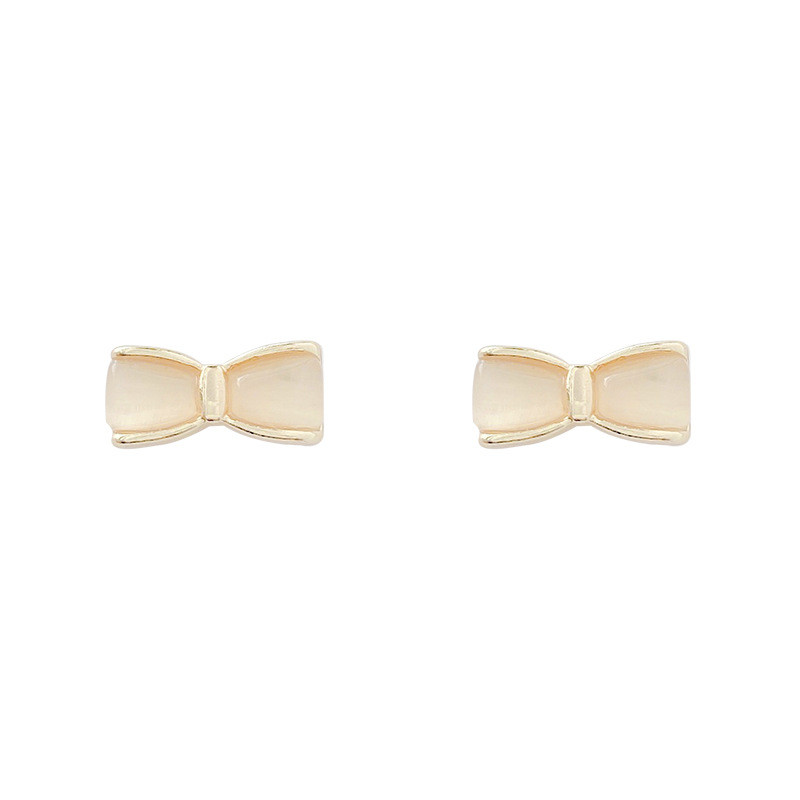 Wholesale Post Opal Bow Women Stud Earrings Jewelry Gift