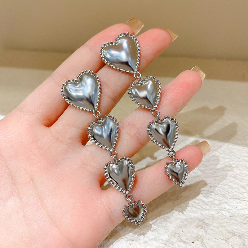 Love Heart Drop Earrings for Women Long Tassel Dangle Earrings Statement Jewelry Gifts