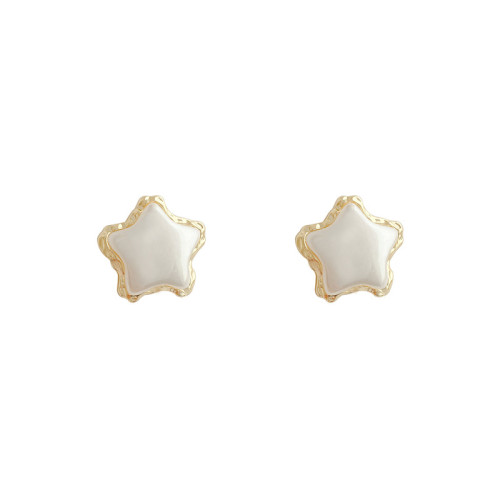Design Color Sensitive Film Pearl Five Pointed Star Earrings 2022 Fashion Jewelry For Womans Accessories