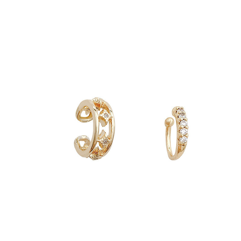 Charming Line Zircon Clip on Earrings Ear Cuff Without Piercing Earrings Wholesale Jewelry