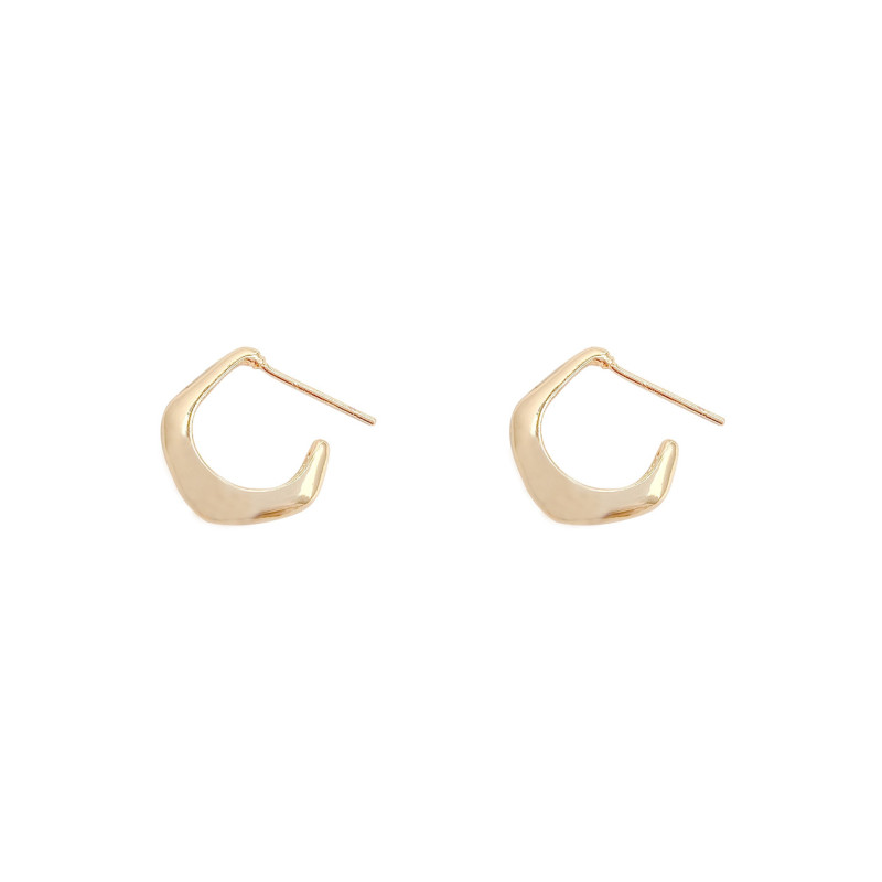 Fashion Jewelry Drop Earrings Matte Golden Plating Irregular Round Hoop Dangle Earirngs For Female Jewelry Gift