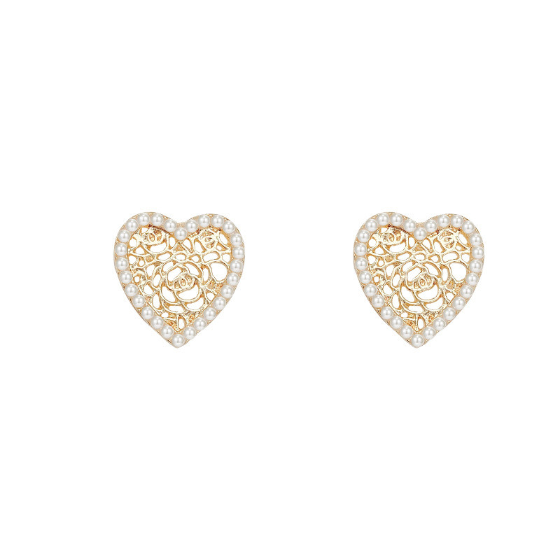 Heart Shaped Creative Design Earrings For Women Hollow Out Romantic Fashion Jewelry Wedding Engagement Vintage Earring Best Sell