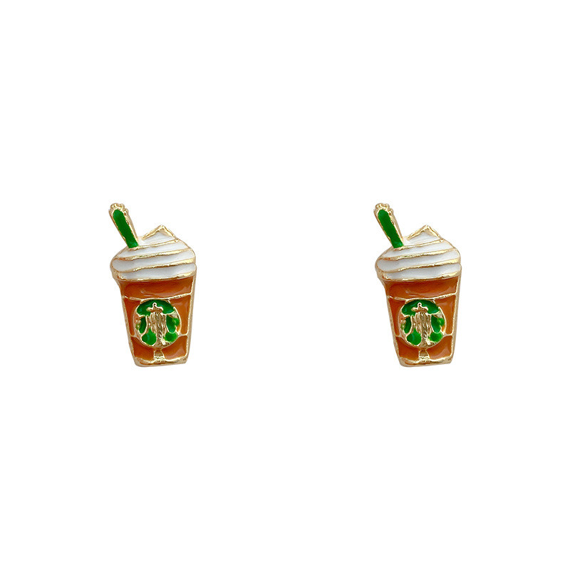 New Simulation Coffee Cup Earrings Fashion Creative Earring for Women Gift Jewelry Wholesale
