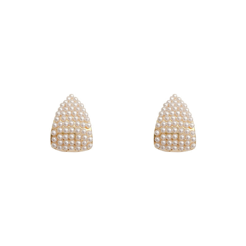 Small Size Waterdrop Imitation Pearl Stud Earrings Pave Small Pearl Fashion Jewelry