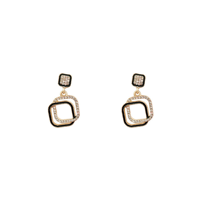 2022 Korean New Exquisite Square Small Earrings Fashion Temperament Simple Earrings Elegant Women's Jewelry