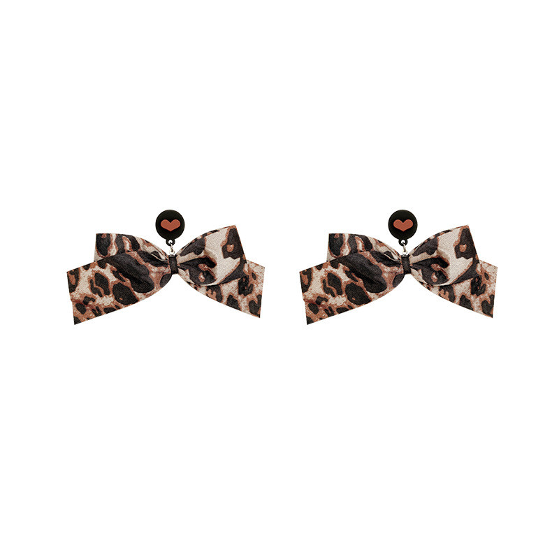 Retro Jewelry Drop Earrings New Design Leopard Print Petal Dangle Earrings For Women Girl Gifts