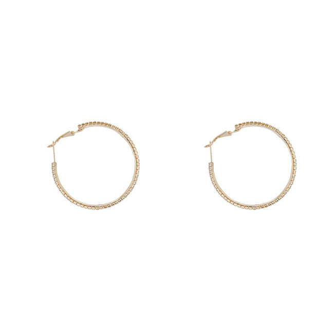Exaggerate Big Smooth Circle Hoop Earrings Simple Party Round Loop Earrings for Women Jewelry