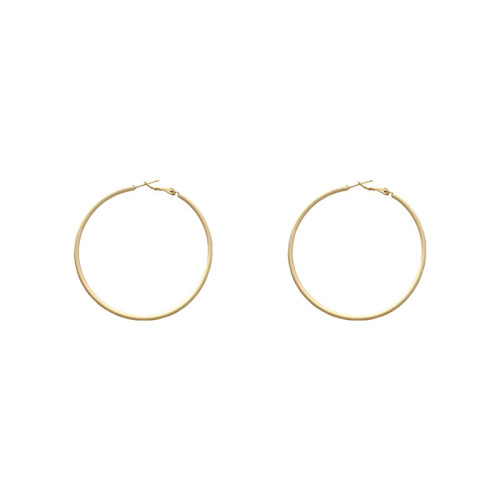 Golden Gold Color Simple Round Circle Big Earrings Hoops for Women Large Hoop Earrings Jewelry