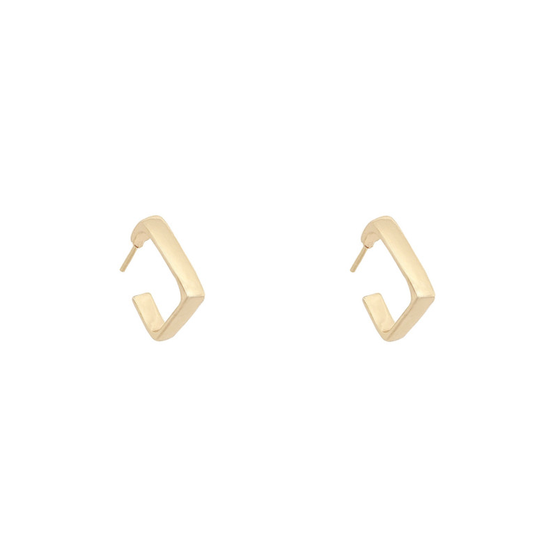 Women Exquisite Square Earrings Gold Color Circle Hoop Geometric Earrings for Girls Luxury New Fashion Pendients Jewelry