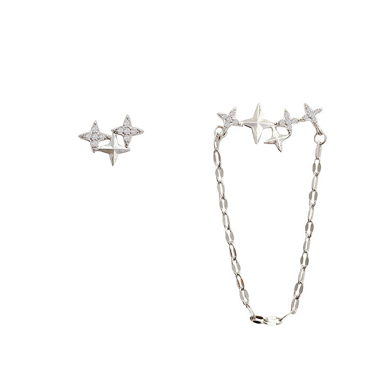Fashion Women's Swing Earrings Star Rubber Chain Earrings Fashion Women's Long Pendant Women's Simple Jewelry