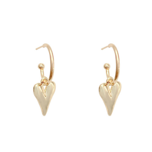 Fashion Cute Love Heart Metal Drop Dangle Earrings 2022 Promotion Romantic Elegant Hoop Earrings For Women Couple Jewelry