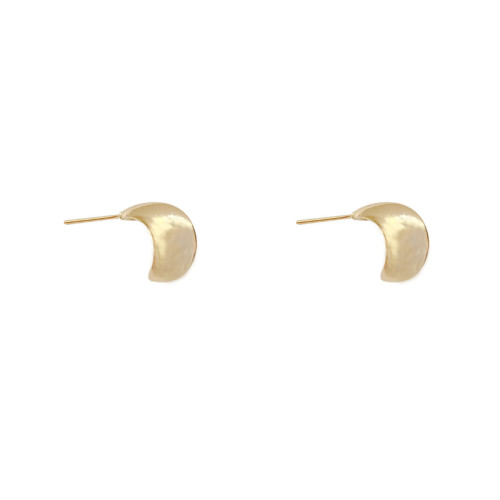 Gold Color Moon Shape C Stud Earrings for Women Trendy Small Exquisite Jewelry