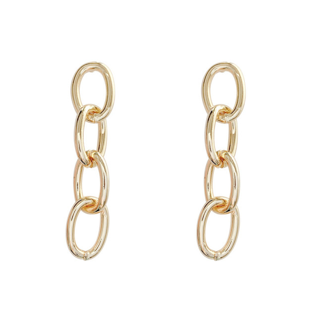 Trend Long Earrings For Women Female Statement Punk Luxury Gold Tassel Vintage Dangle Drop Snake Link Chain Earrings
