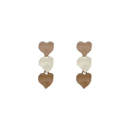 Trendy  Long Heart Pendant Earrings for Women Multi Color Big Exaggerated Statement Tassel Earrings Vintage Fashion Jewelry