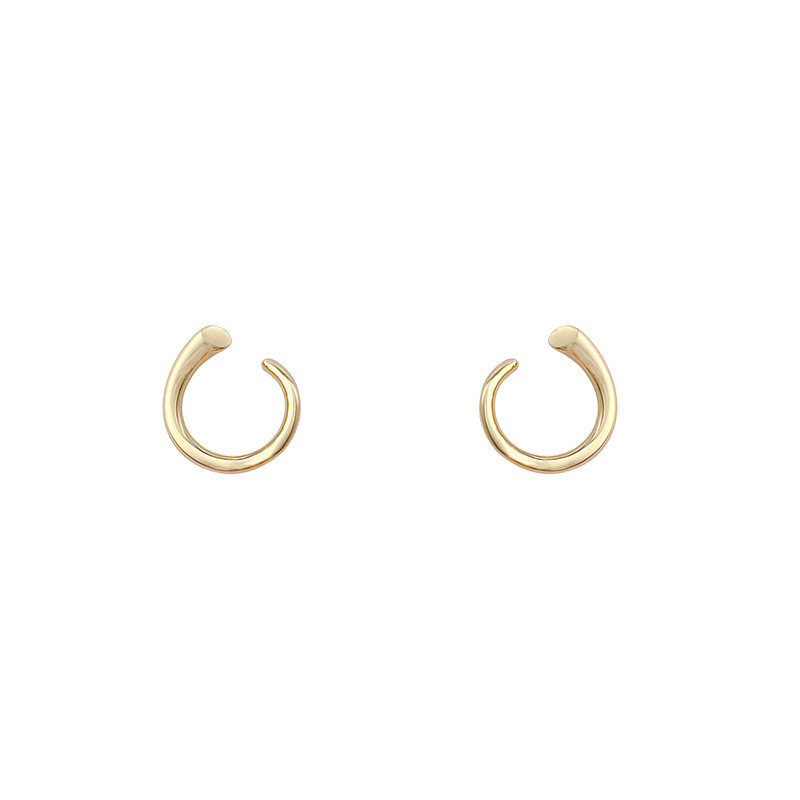 Gold Silver Color Stainless Steel Earrings for Women Small Simple Round Circle Earrings Steampunk Accessories