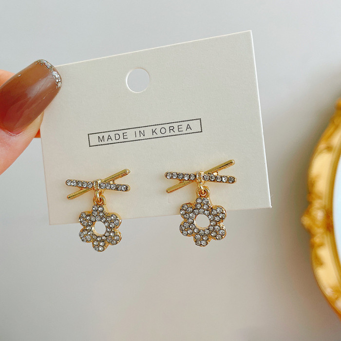 Flower Earrings New Trendy Korean Style Fresh All Matching Stud Jewelry for Women Cute GIrl Gift