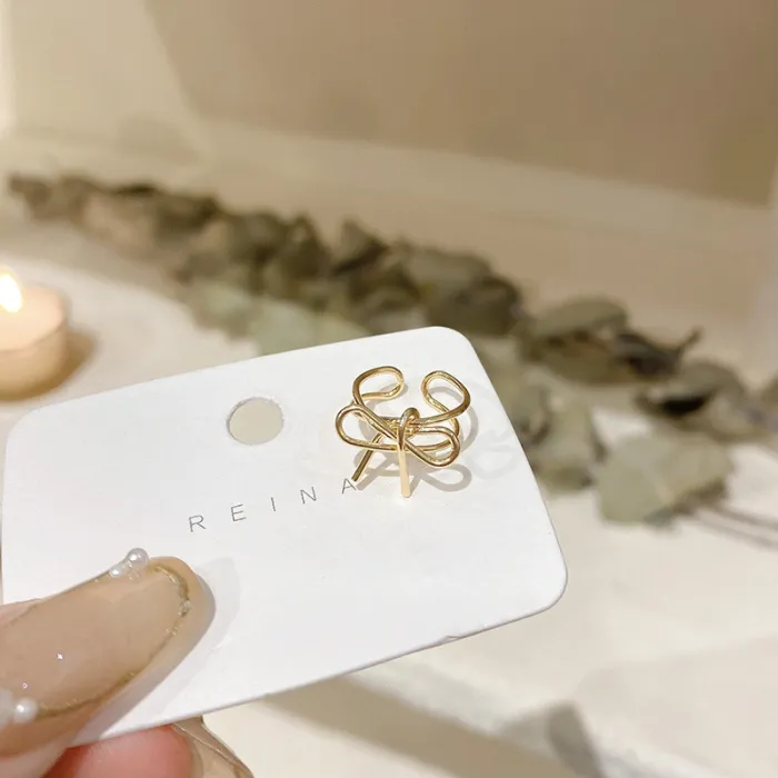 Fashion Gold Simple Clip Earrings for Women Girls Cut Bowl Ear Cuff Clip Without Piercing Jewerly