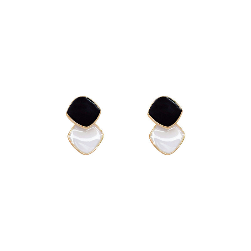 Boho Geometric Square Drop Dangle Earrings For Women Enamel Gold Fashion Modern Earring Female Korean Vintage Jewelry