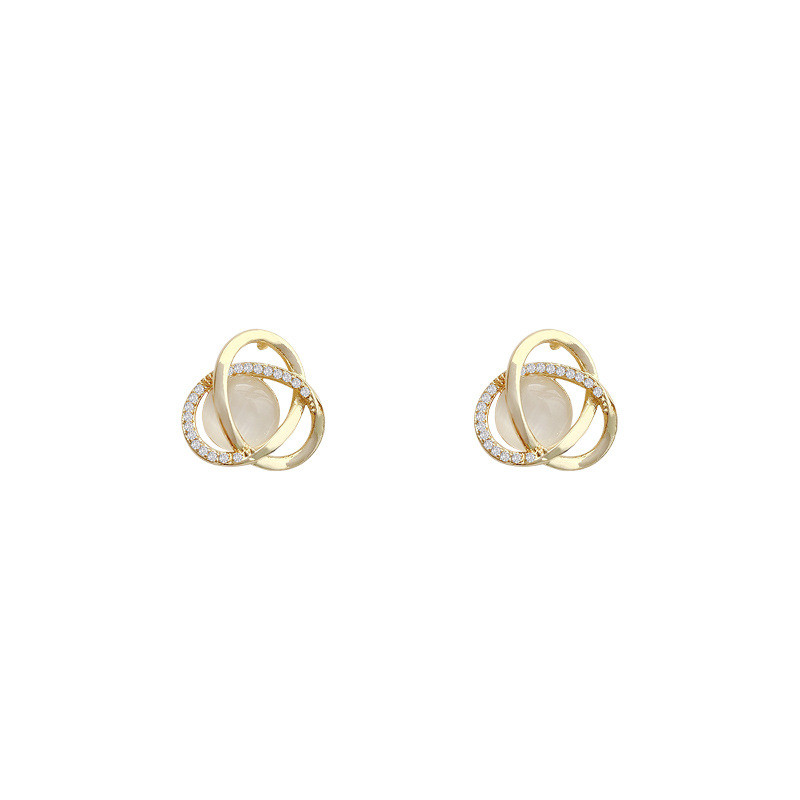 Geometric Opal Earrings Women's Zircon Earrings for Women Bohemian Fashion Jewelry