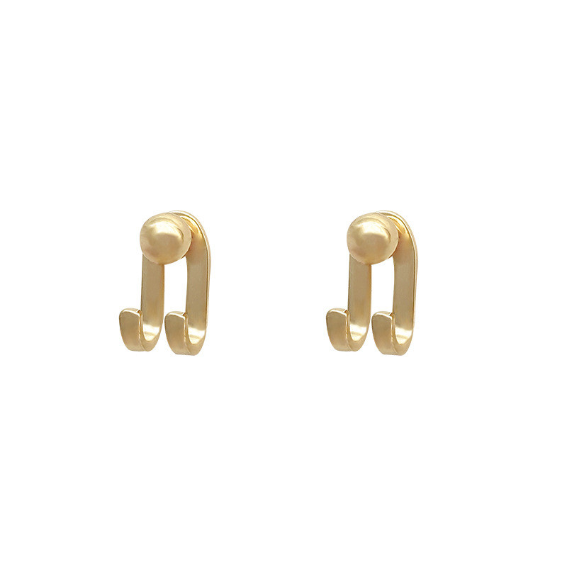 Women Gold Color Hook Earrings Teens Girls Korean Design Dangle Earrings