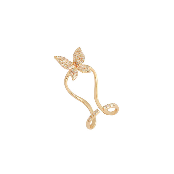 Trendy Romantic Finger Ring For Women With Luxury Rose Gold Color Butterfly Shaped Gift Twist Knucle Rings Adjustable Rings