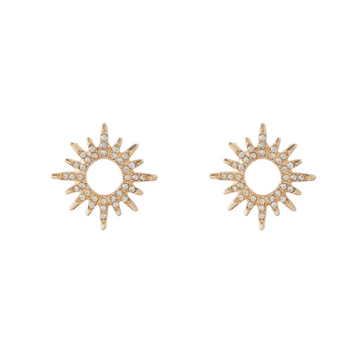 Stainless Steel Sun Stud Earring For Women Bohemia Jewelry Accessories Vintage Gold fashion Vintage Earrings Cute