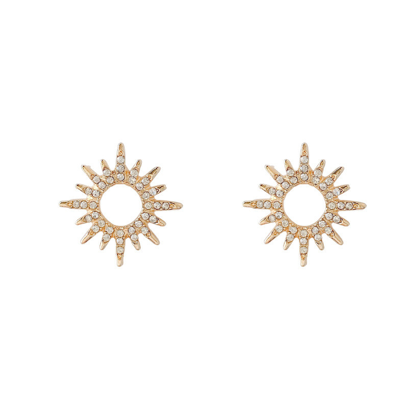 Stainless Steel Sun Stud Earring For Women Bohemia Jewelry Accessories Vintage Gold fashion Vintage Earrings Cute