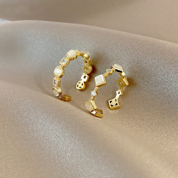 Gold Color Bow Pearl Star Leaf Matching Rings Set for Women Gold Ring Set Girls Bohemian Jewellery Slytherin Accessories