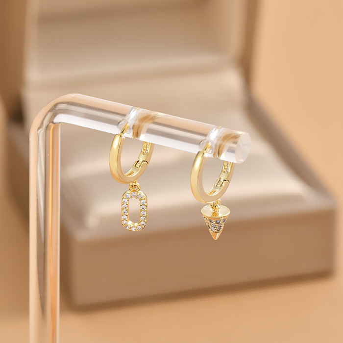 Wholesale 14K Gold Filled Small CZ Ear Cuff For Women Charming Cubic Zircon Dangle Earrings Fashion Gift Jewelry